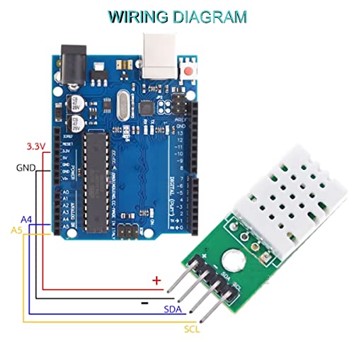 DKARDU 2 броя SHTC3 точност ръководят цифров датчик за температура и влажност I2C Връзката е по-добре, отколкото на измервателния модул AM2302 DHT22 с кабел Dupont