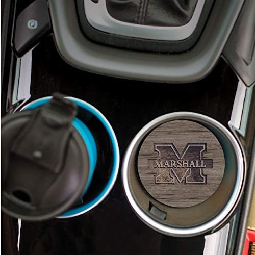 Лого на Университета Маршал x 2,75 2,75 Абсорбиращи Керамични Автомобилна стойка Опаковка от 2 броя
