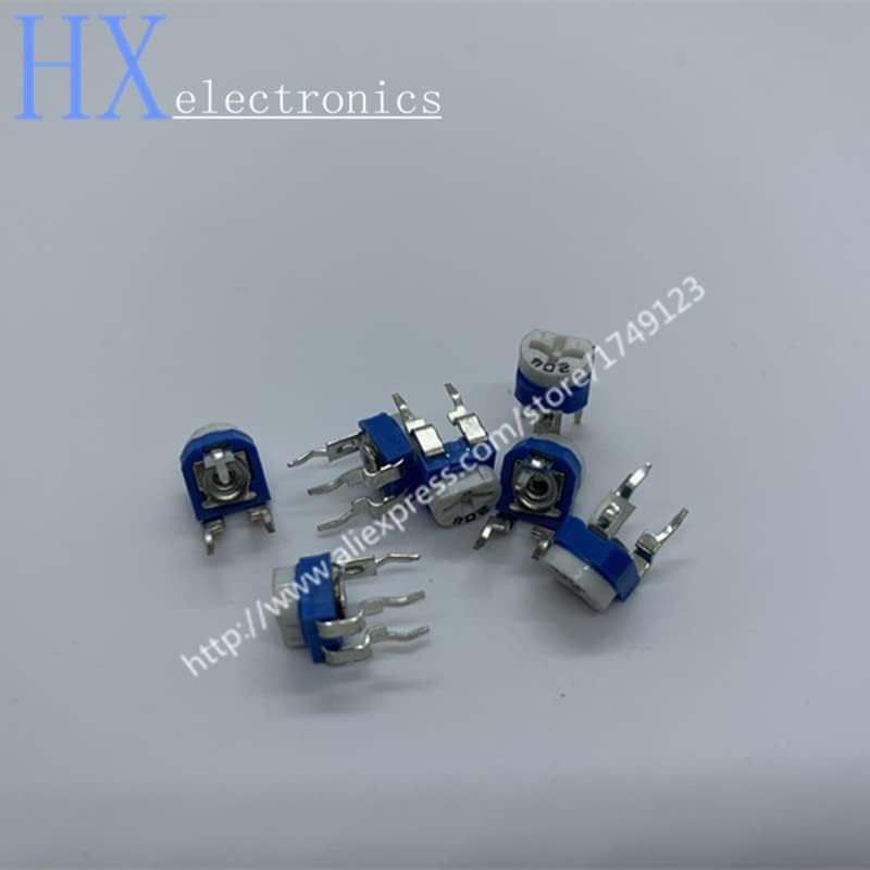 20PCS RM-065 101/501/102/103/104/201/203/503/1 М Триммерный Променлив резистор - (Цвят: 100R, размер: странично)