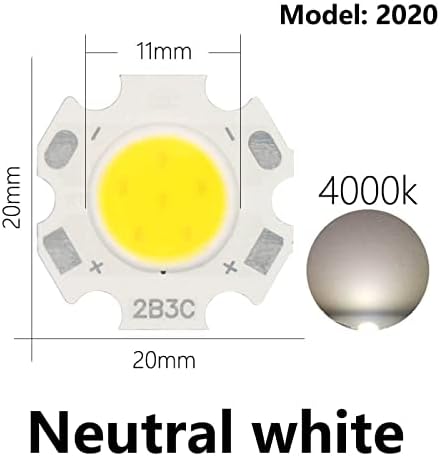 EPASI 20 бр/лот 3 W 5-Ват 7 Watt 10 Watt Led Източник на Чип с Висока Мощност LED COB Страничната 11 мм Крушка, Лампа, Прожектор, Лампа, S, Топъл Бял 3000 До 3 W