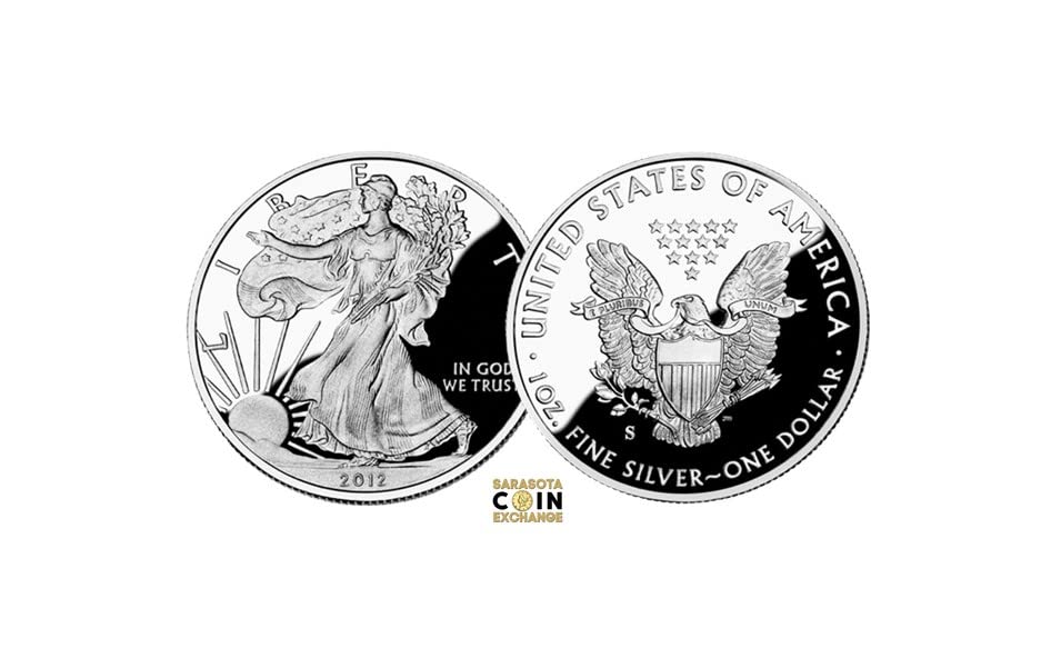 2012 Година, в Сан Франциско, Американски Сребърен Орел, Оригиналната опаковка не е включена, 1 Унция, 999 сребърни монети, $1 на 2012 година, на 75-годишнина, Сребърен Орел, Дефицит на $ 1 на Продавача DCAM