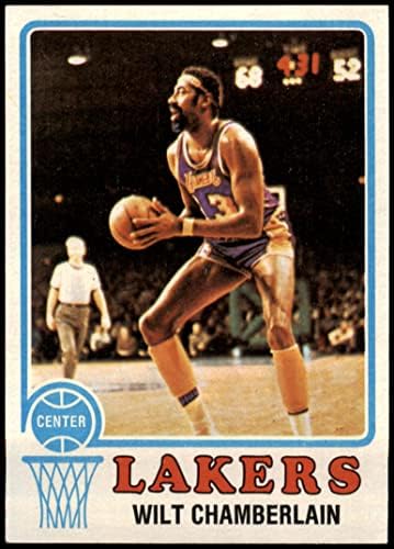 1973 Топпс 80 Уилт Чембърлейн Лос Анджелис Лейкърс (Баскетболно карта) в Ню Йорк + Лейкърс Канзас