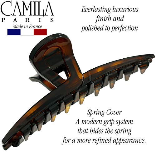 Camila Paris CP2371 Френска Шнола за коса, за жени, Тясна, Силно Коляно, Двойно Назъбени Скоби за коса за момичета, Модни Трайни Аксесоари за Стайлинг на Коса, за жени, произведено във Франция