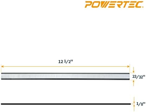 POWERTEC ( ЗАХРАНВАЩ блок ) 128183 12-1/2- Цолови Строгальные ножове HSS за Rockwell RK9018, Комплект от 2