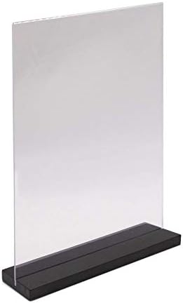 Рамка за фотобудки - 8,5x11 Здрава Черна Подвижна основа за вертикални рамки за снимки, Държач за Маркировка, Поставяне на вложки с размери 8,5x11 инча (6 опаковки, черен)
