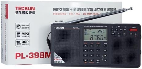 TECSUN PL398MP DSP Цифрова Shortwave радио AM/ FM/LW с Две Тонколони и MP3-плейър, Черен