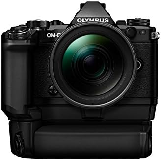 Комплект Olympus OM-D E-M5 Mark II, Системна Камера Micro Four Thirds + Универсален зуум M. Zuiko 12-40 mm PRO + Държач на батерията захранване и Батерия, Черен цвят