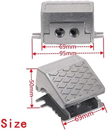 Конектор за маркуч Адаптер Пневматичен Крак Клапан Foot Switch Пружинен Автоматично Нулиране на Сребърен (Цвят: Foot valve A PC 8 мм)