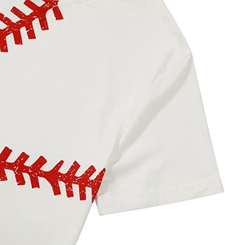 Дамски Бейзболна Риза Love Baseball Tshirt, Сладки И Бейзболни Графични Върхове, Летни Ежедневни Ризи С Къс Ръкав, Ризи За Почивка, Топ