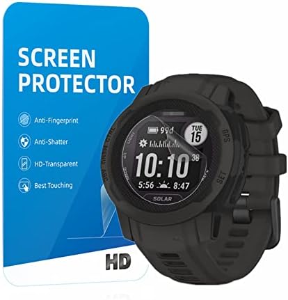 MIHENCE [3ШТ] Mihence е Съвместим със защитно фолио Garmin Instinct 2, защитно фолио ПЕТ Premium Real HD, съвместима с умни часовник Instinct 2 GPS - 2022