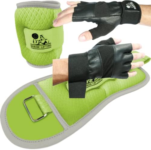 Утяжелители за глезените и китките 5 килограма Зелен цвят и Спортни Ръкавици в Черен цвят Среден размер