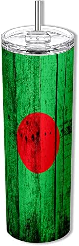 Най-добрият Тясна чаша ExpressItBest 20 грама с Флага Бангладеш (Bangladeshi) - Дизайн от дърво