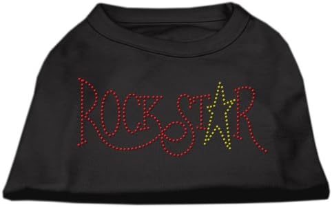 Тениска за кучета на RockStar С кристали, Black XS (8)