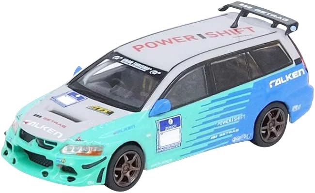 Lancer Evolution IX Вагон RHD (десен волан) Falken Ливрея 1/64 Монолитен под натиска на модел на превозното средство от Inno Models IN64-EVO9W-FAL