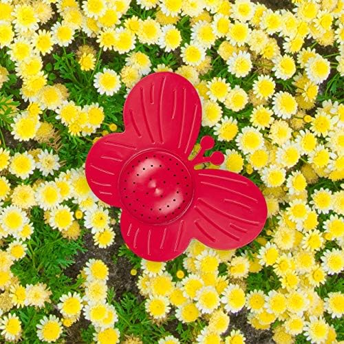 Набор от пръскачки за цветя Relaxdays от 2 части, за поливане на градината за децата, с шипом, ВхШхГ: 34 x 10 см, червено /Жълто