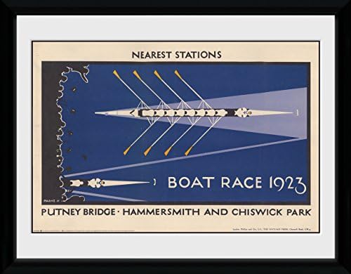 GB eye Transport for London Boat Race Принт в рамка, Дърво, Различни цветове, 52 x 44 x 3 см