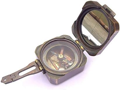 Кралския Морски Месинг Компас ръчно изработени Келвин и Хюз с Кафява Антични детайли Brunton Compass, Прекрасен Подарък за Пътник