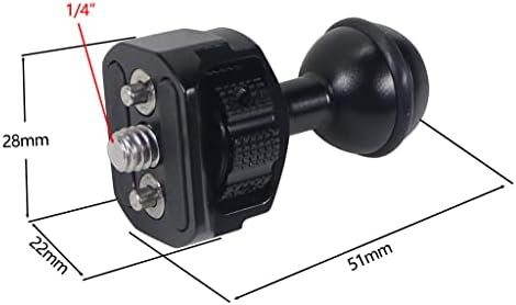 FEICHAO Диаметър 20 мм Топка Корона със Защита От отклонение 1/4 3/8 за камера на Монитора, Магически Ръчно Скоба (A-Позиция, 1/4, черен)