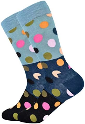 RENSLAT, 5 Чифта Женски Ежедневни Чорапи, Модни Дизайнерски Цветни Памучни Чорапи, Класически Дамски Чорапи на точки