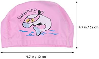 KESYOO Children Детска шапка за Плуване Водоустойчив Грижа за косата (Розов)