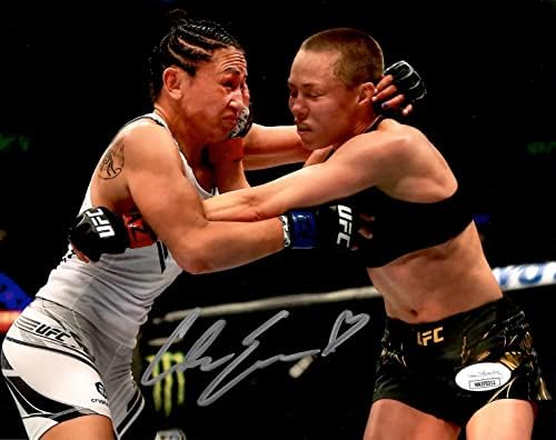 Карл Эспарза с автограф и подпис на 8x10 снимка UFC MMA JSA COA Роза Намаджунас