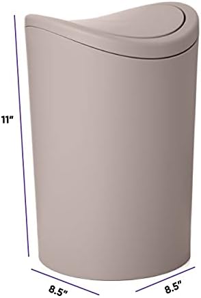 Малък Пластмасов Комплект за Баня, Компактно кофа за Боклук от тъмно сива пластмаса 3 кв., четка за почистване на Тоалетната чиния с Притежателя на Съответния Тоалетка набор от