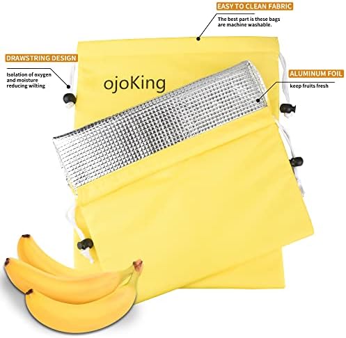 Чанта за съхранение на банани oJoking дълго време запазва свежестта, контейнер за банани, множество чанта за съхранение на продукти, запазва банани, пресни, Моющаяся чанта за съхранение Картофи, банани пакети за предотвратяване
