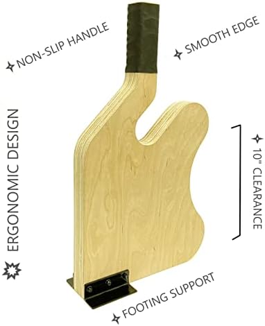 Дървена Мини-крик за становой тяга с щанга Trenbon, компактен и преносим, с неплъзгащи дръжка за сваляне-качване на сменяеми плочи тегло
