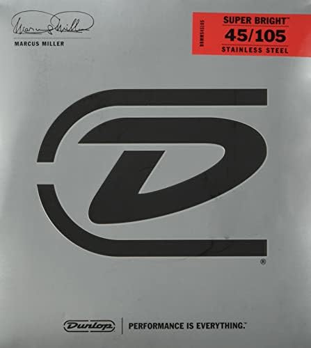 Бас струни Dunlop DBMMS45125 Marcus Miller Super Bright, Средни и 5-струнни, 0,045–0,125, 5 струни /Комплект