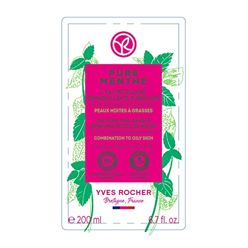 Мицеллярная вода за отстраняване на грим от Yves Rocher Pure Menthe Purifying, 200 мл. /6,7 течни унции.