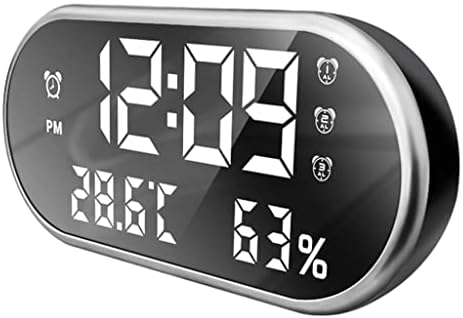 HNKDD Цифрова led дисплей Температура и Влажност на въздуха alarm clock 24/12 Часа Power Bank Преносими USB Преносими часовник (Цвят: E)