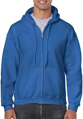 Hoody с качулка Gildan Adult Heavy на пълна цип, Royal, Малка