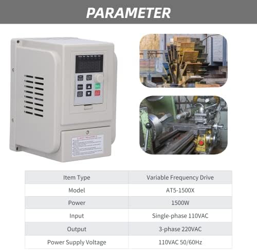 Честотно-регулируеми колела, 110 vac 50/60 Hz 1500 W VFD Инверторен Преобразувател, VFD Инверторен Преобразувател на Честота (Монофазен вход, 3-Фазно изход)