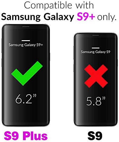 Asuwish е Съвместим с Samsung Galaxy S9 Plus, една чанта-портфейл и Защитно фолио за екран от закалено Стъкло, флип-надолу Капака, Държач за карти, Аксесоари за мобилни телефони, Калъфи за Glaxay S9 + 9S 9 + S 9 9plus