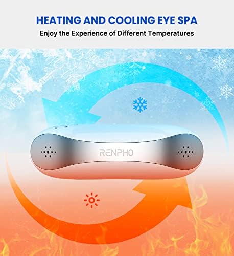 RENPHO Нагревающая и Охлаждаща спа-маска за очи с полупроводници Масаж на Главата и шията, Масажор за рамене с подгряване