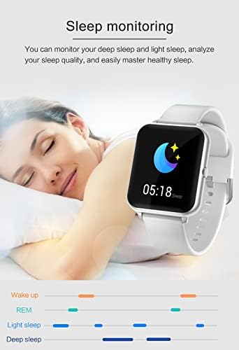 Мъжки и женски умен часовник Baisnow, Умни часовници за здравето, които могат да се наблюдават сърдечната честота, Мониторинг на съня, за броене на стъпки и т.н., черен
