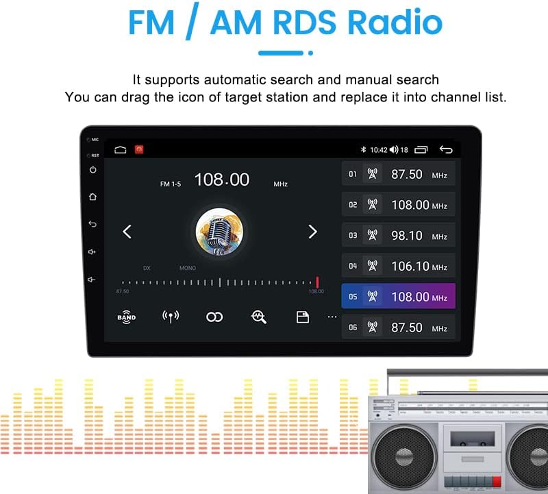 Автомагнитола Android 11 Стерео за Nissan Rogue X-Trail Qashqai 2014-2018, Biorunn С 10,1-Инчов 8-Ядрен Автомобилен GPS Navi Безжичен Carplay Авто Главното устройство IPS Сензорен FM AM RDS DSP, 2 GB RAM И 32 GB ROM