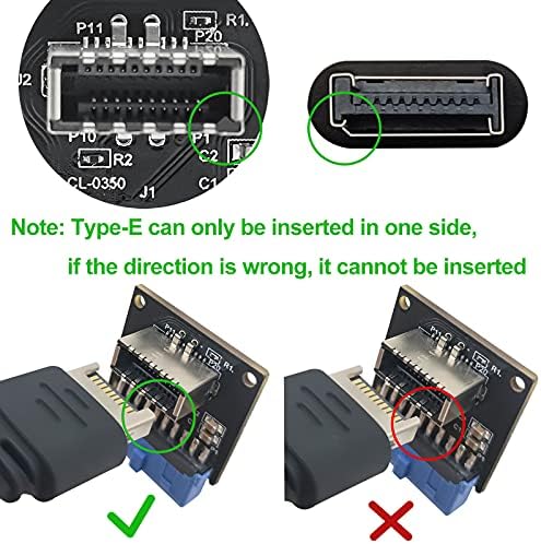 USB 3.0 (3.1 Gen 2) Вътрешен (19-пинов) порт за свързване на дънната платка към конектора Type E A-Key 20-Пинов Адаптер за предния панел с конектор USB-C към удлинительному кабел Type-E 50 см и винт за панел на дънната