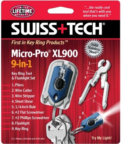 Многофункционален инструмент Swiss+Tech ST60508 Micro-Pro XL900 9-в-1 за ключове