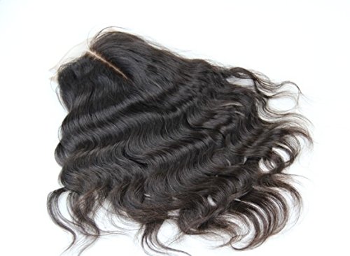 DaJun Hair 6A С Обесцвеченными Възли в средната част, Лейси обтегач 5 5 колоритен малайзия естествена Коса на Насипни Вълна Естествен цвят (марка: DaJun)
