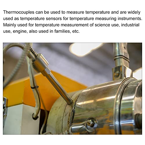 Температурен сензор тип MECCANIXITY K M10 Включва датчици за температура Термопара 16-крак Изолиран проводник от 0 до 800 ° C (от 32 до 1472 ° F)