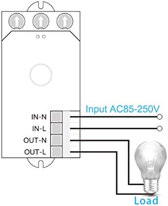 Преминете микровълнов сензор TDL-1913, Ключ за осветление, Сензор за движение AC85-250V с честота от 5,8 Ghz, Превключвател високо-чувствителен Детектор за движение на големи разстояния