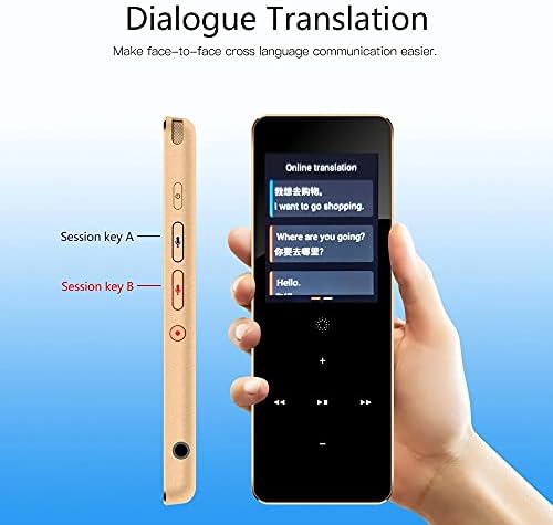 SLNFXC 89 Езици X1 Устройство за запис на глас Преводач Поддържа двустранен незабавен превод Wi-Fi/Точка за достъп/Офлайн с мощен 2.0 инча (цвят: сив)