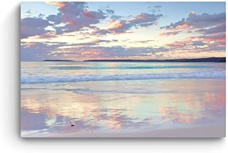 Startonight Стенно Изкуство Платно Блян Serenity Плаж, Вода Сюрреалистичный Пейзаж Живопис за Спалня в Кадъра 24x36 Инча