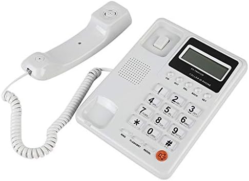 Жични Телефони Жични Настолен Стационарен Телефон идентификация На Обаждащия се /Чакащо повикване Подкрепа на DTMF/FSK, намаляване на шума и за Офис, Дом, Хотел