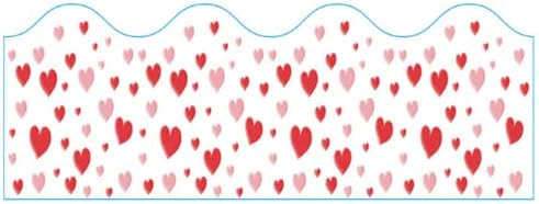 Emoyi Сърцето Назъбени Границите на обяви Огледални Рамки на 10 метра Самозалепващи Назъбени Рамка за Бюлетини за Годеж Годишнина от Сватбата Украса Училищна степен