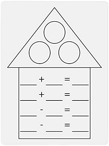 Дъска за сухо Изтриване Математически Факт Семейна Къща Практика на Събиране и изваждане 9 x 12 за училището клас или домашно обучение