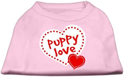 Mirage Pet Products 16-Инчовата Тениска с принтом Щенячья любов за домашни любимци, X-Large, светло розово