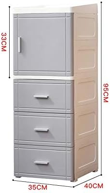 GLJ Плаващи рафтове LJJL Тясна количка, 4-Слойный Сив Многофункционален Етаж Ватиран шкаф за съхранение с чекмеджета (Цвят: B)