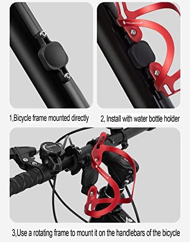 JEANUE-Държач за закрепване на велосипед с въздушна биркой, скрит, противоугонный, под велосипеди бутилка с вода за въздушна бележки (червен)